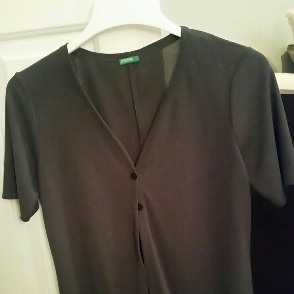 Benetton Greyish Blue Sweater/Top